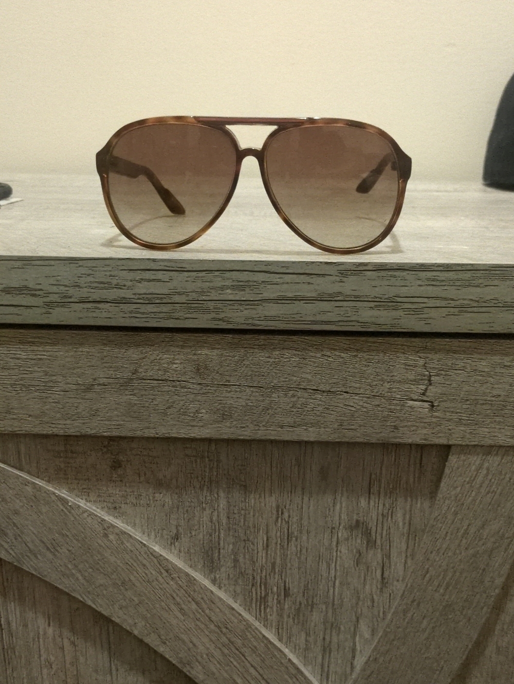 Gucci Men's Brown Gradient Aviator Sunglasses